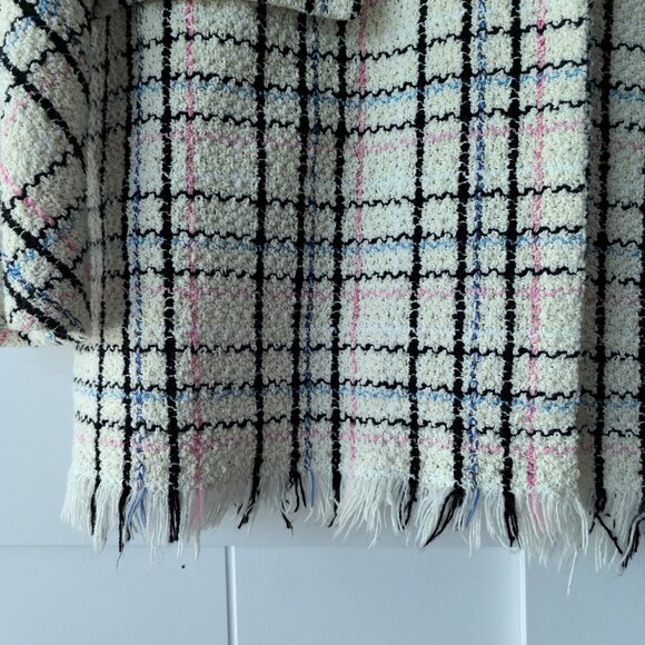 Maje Paris Tweed Check Blazer – Size 36 (Small) - Picture 3 of 7